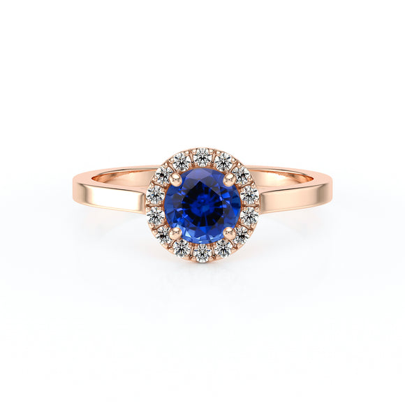 Bague entourage saphir diamant Coup de Foudre - 14
