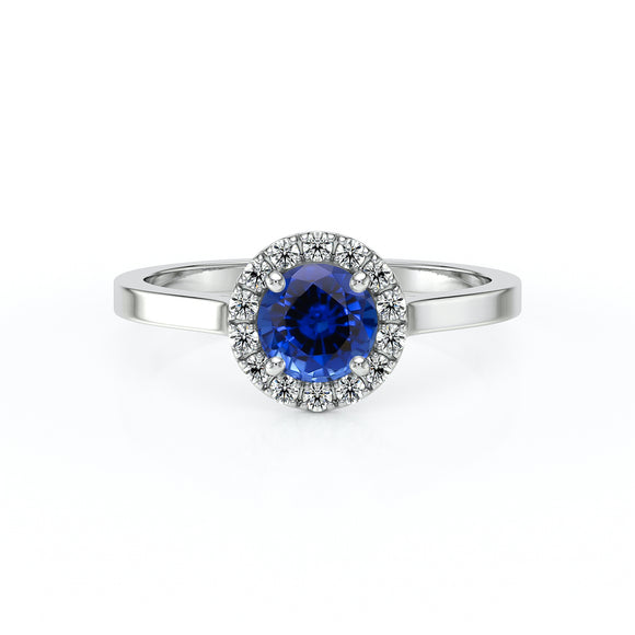 Bague entourage saphir diamant Coup de Foudre - 14