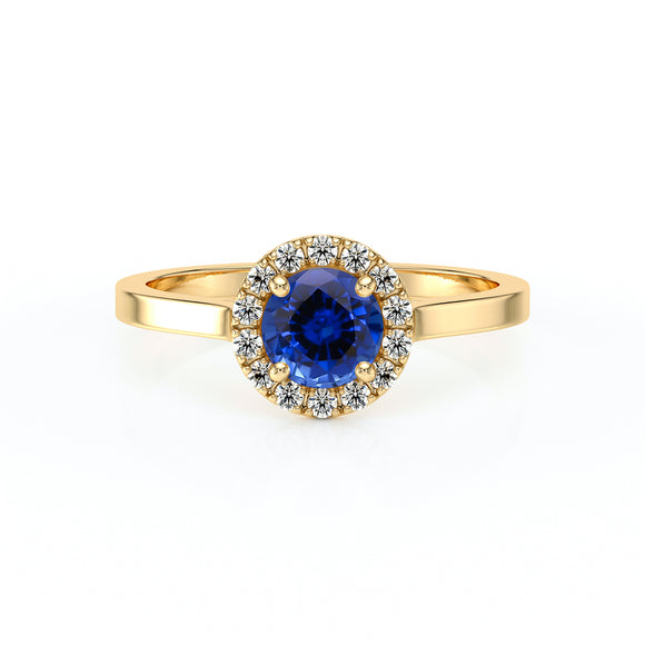 Bague entourage saphir diamant Coup de Foudre - 14