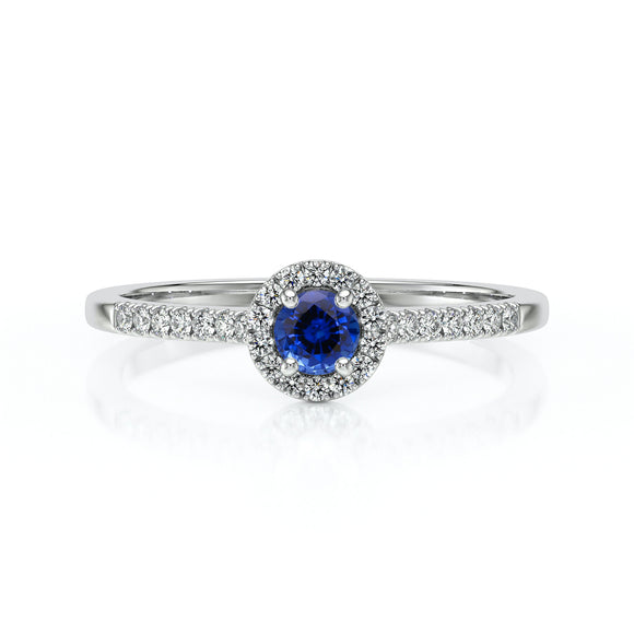 Bague entourage saphir et diamant Pour la Vie - 1