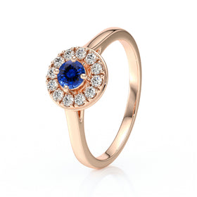 Bague entourage saphir et diamant Pour la Vie - 2