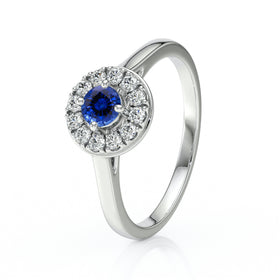 Bague entourage saphir et diamant Pour la Vie - 2