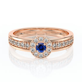 Bague entourage saphir et diamant Pour la Vie - 3