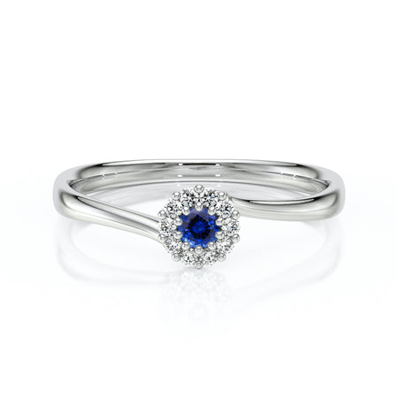 Bague entourage saphir et diamant Pour la Vie - 6