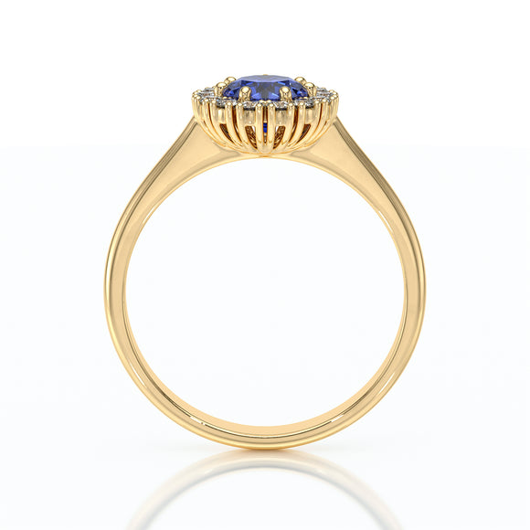 Bague entourage saphir et diamant Pour la Vie - 7
