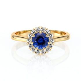 Bague entourage saphir et diamant Pour la Vie - 7