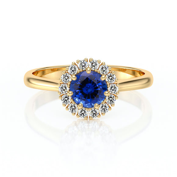 Bague entourage saphir et diamant Pour la Vie - 7