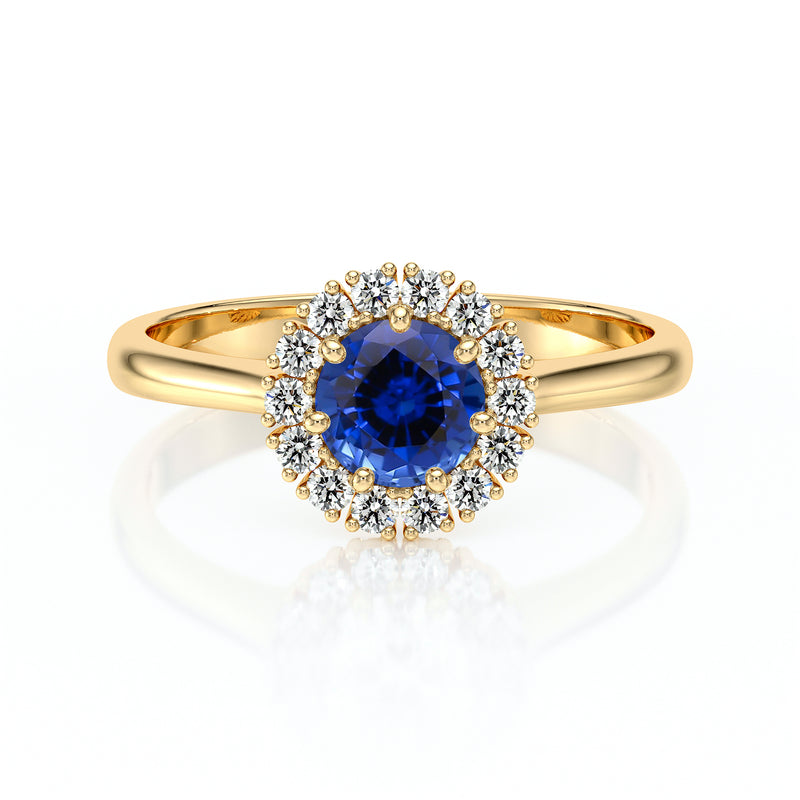 Bague entourage saphir et diamant Pour la Vie - 7