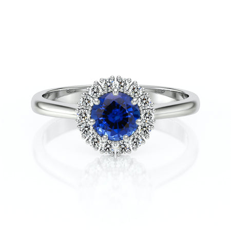 Bague entourage saphir et diamant Pour la Vie - 7