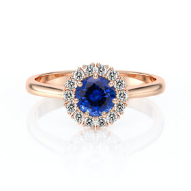 Bague entourage saphir et diamant Pour la Vie - 7