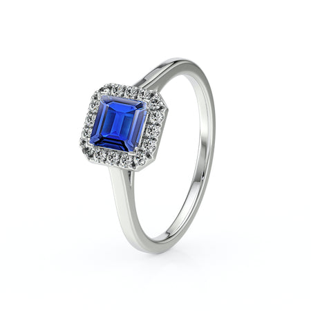 Bague entourage saphir diamant Promets Moi - 11