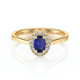 Bague entourage saphir et diamant Promets Moi - 5