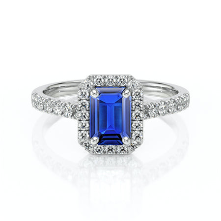 Bague entourage saphir et diamant Promets Moi - 8