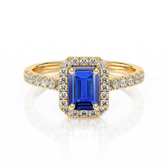 Bague entourage saphir et diamant Promets Moi - 8