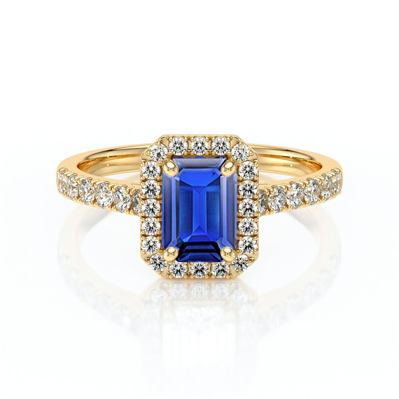 Bague entourage saphir et diamant Promets Moi - 8