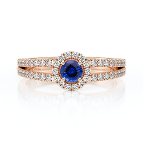 Bague entourage saphir et diamant Promets Moi - 9