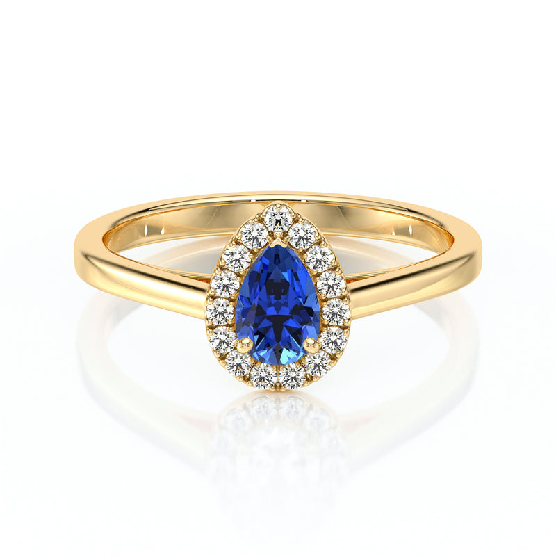 Bague entourage saphir et diamant Promets Moi - 7