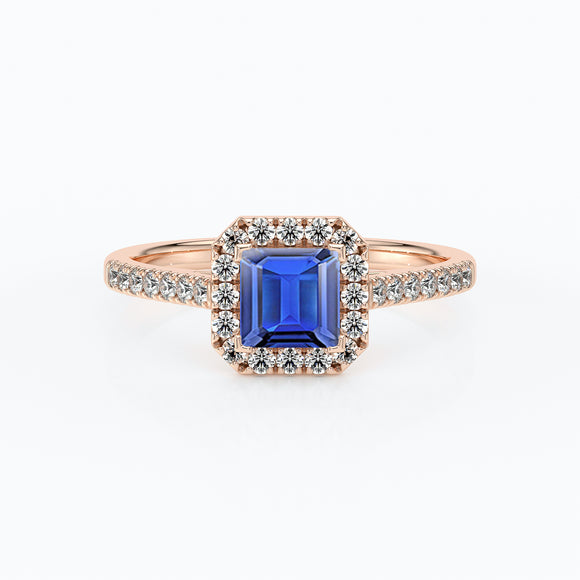 Bague entourage saphir et diamant Promets Moi - 1