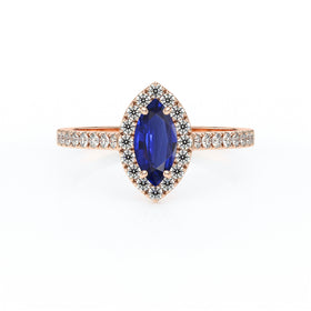 Bague entourage saphir et diamant Promets Moi - 2