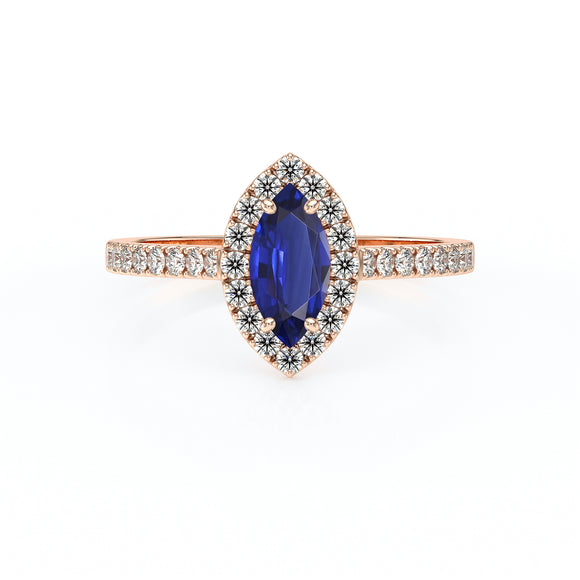 Bague entourage saphir et diamant Promets Moi - 2