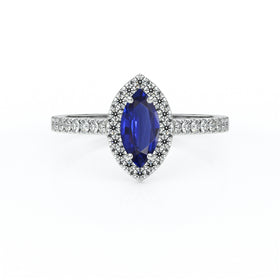 Bague entourage saphir et diamant Promets Moi - 2