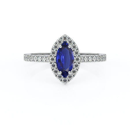 Bague entourage saphir et diamant Promets Moi - 2