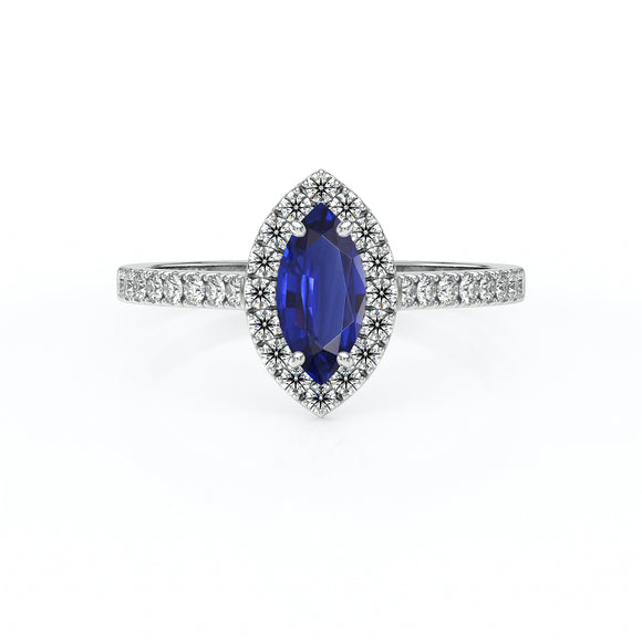 Bague entourage saphir et diamant Promets Moi - 2