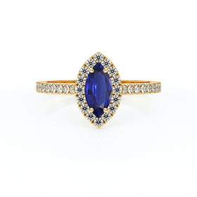 Bague entourage saphir et diamant Promets Moi - 2