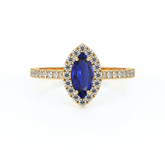Bague entourage saphir et diamant Promets Moi - 2