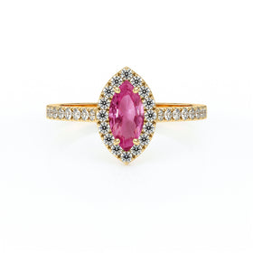 Bague entourage saphir vert et diamant Promets Moi - 2