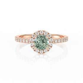 Bague entourage saphir vert diamant Coup de Foudre - 10