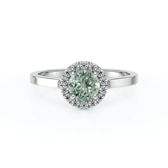 Bague entourage saphir vert diamant Coup de Foudre - 14