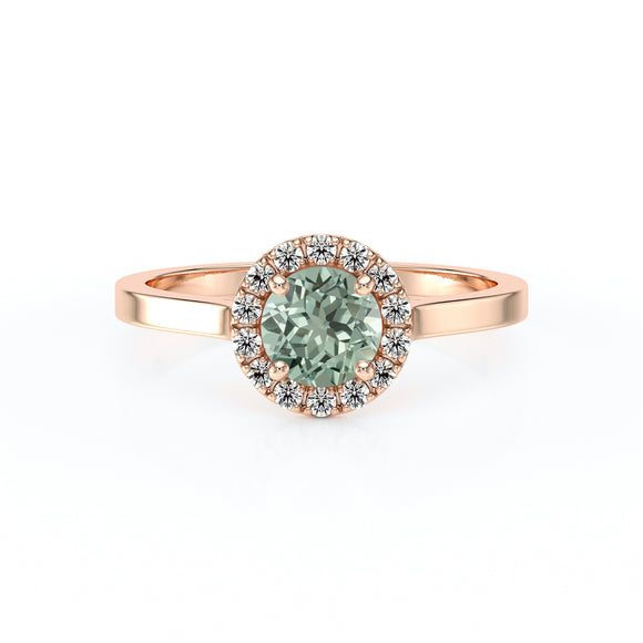Bague entourage saphir vert diamant Coup de Foudre - 14