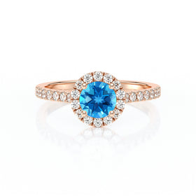 Bague entourage topaze diamant Coup de Foudre - 10