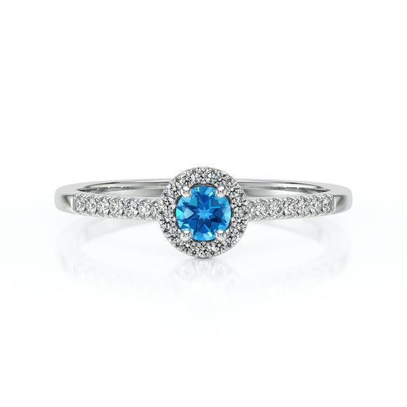 Bague entourage topaze et diamant Pour la Vie - 1