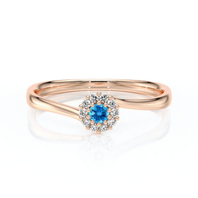 Bague entourage topaze et diamant Pour la Vie - 6