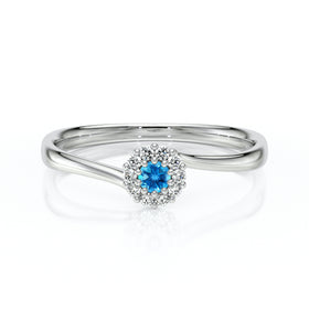 Bague entourage topaze et diamant Pour la Vie - 6