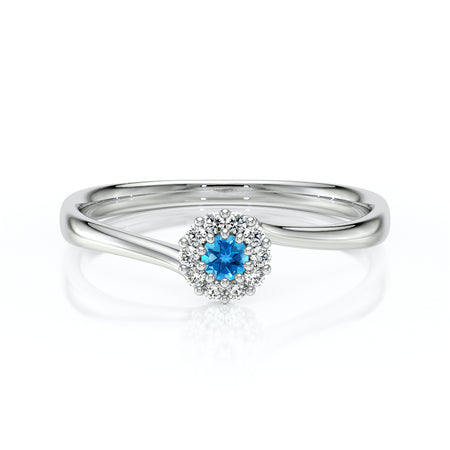 Bague entourage topaze et diamant Pour la Vie - 6