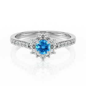 Bague entourage topaze et diamant Pour la Vie - 8