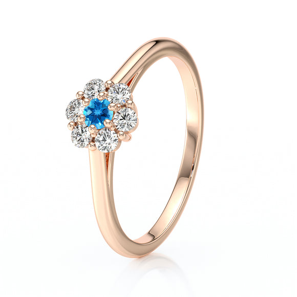 Bague entourage topaze diamant Pour la Vie - 9