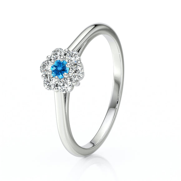 Bague entourage topaze diamant Pour la Vie - 9