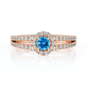 Bague entourage topaze et diamant Promets Moi - 9