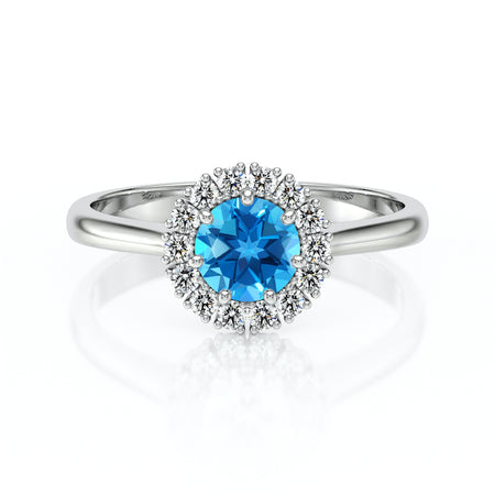 Bague entourage topaze et diamant Pour la Vie - 7