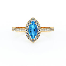 Bague entourage topaze et diamant Promets Moi - 2
