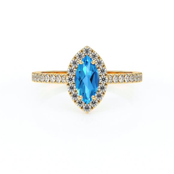 Bague entourage topaze et diamant Promets Moi - 2