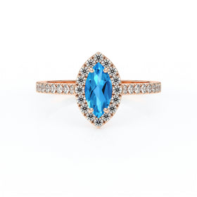 Bague entourage topaze et diamant Promets Moi - 2
