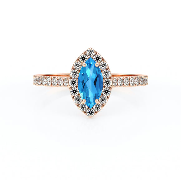 Bague entourage topaze et diamant Promets Moi - 2