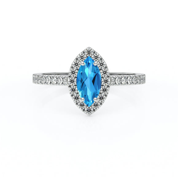 Bague entourage topaze et diamant Promets Moi - 2