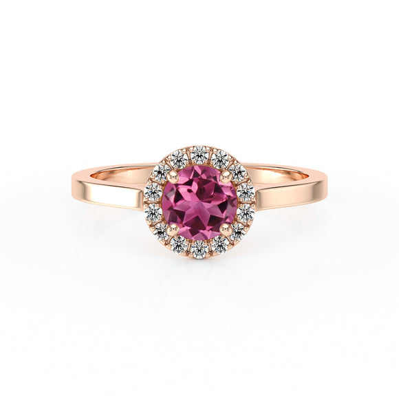 Bague entourage tourmaline diamant Coup de Foudre - 14