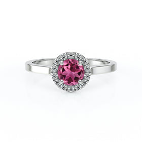 Bague entourage tourmaline diamant Coup de Foudre - 14